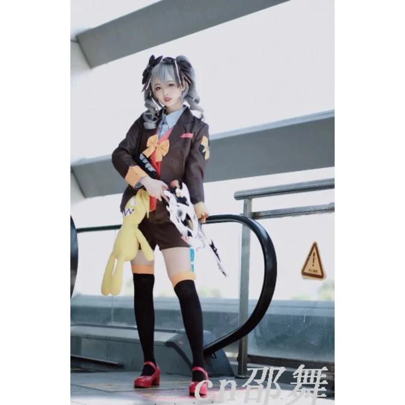 Фото Костюм для косплея Honkai Impact 3 Броня зайч, костюм, шорты с париком, униформа на Хэллоуин, косплей костюм для женщин и девушек, полный комплект №3
