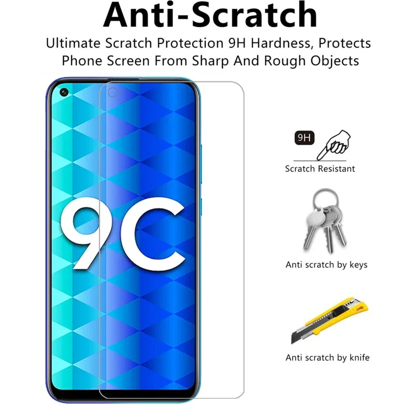 чехол для huawei Honor 9c защитная пленка экрана закаленное стекло на honor9c 9 c c9 сумка