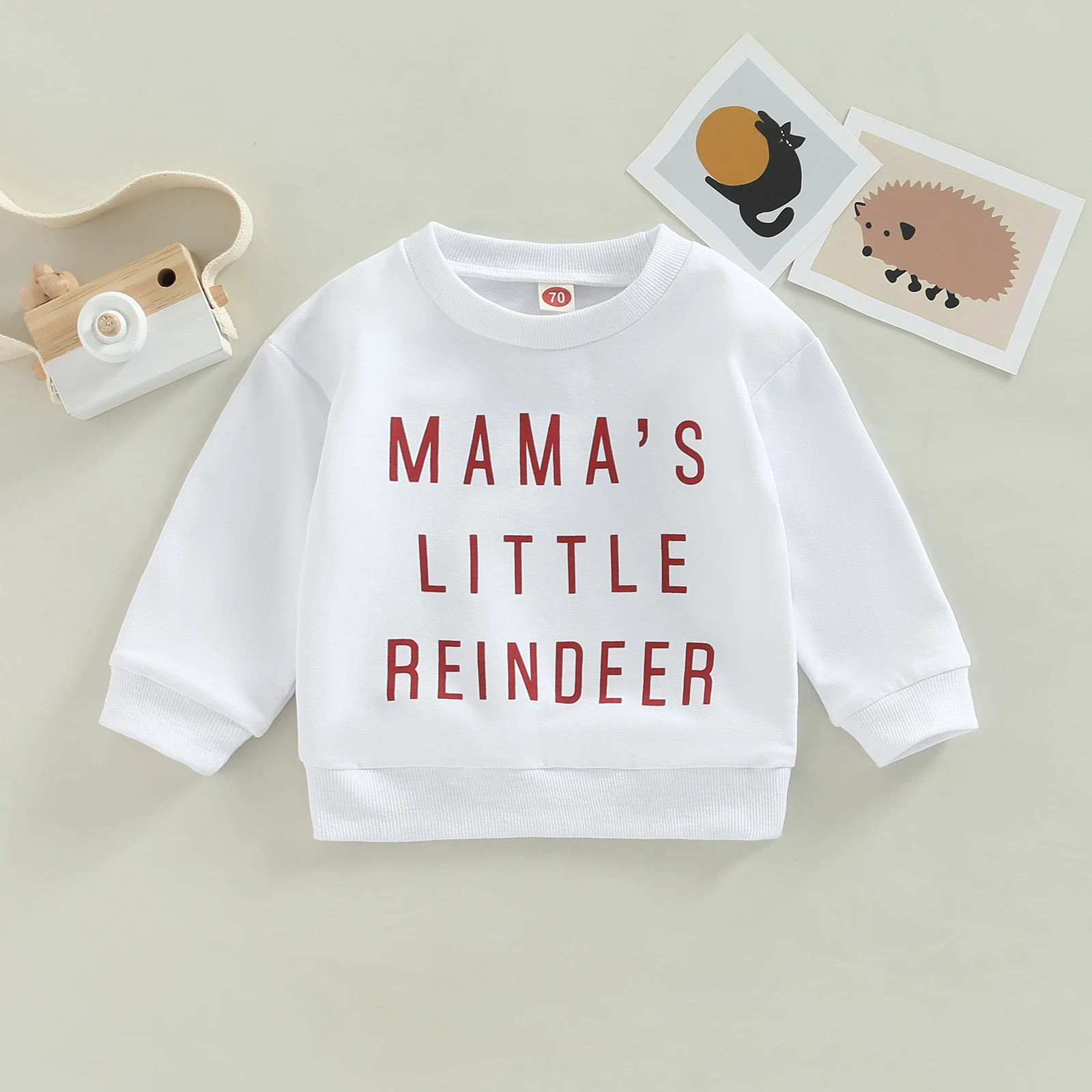 

Детский пуловер с длинным рукавом и круглым вырезом