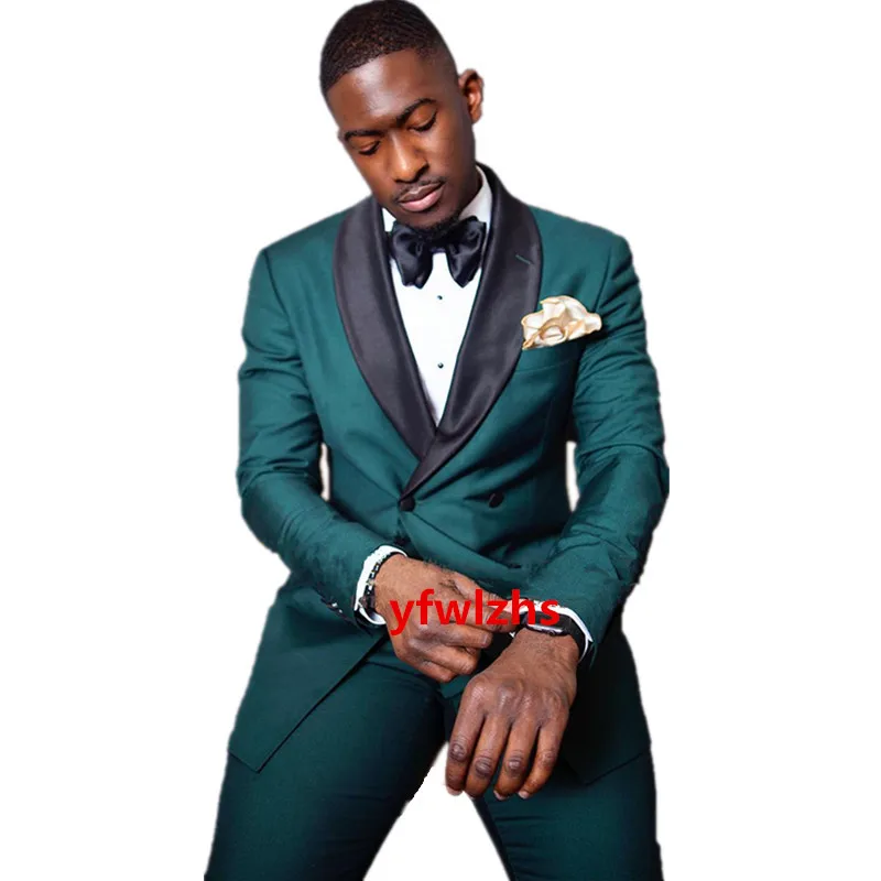 

Customize Double-Breasted Wedding Tuxedos Mens Suit Two Pieces Formal Business MensJacket Blazer ( Jacket+Pants+Tie) D276