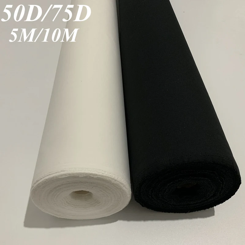 

50D/75D 5M/10M Resin Fabric Collar Lining Non-Woven Fusible Washable Dry Cleaning Garment Lining For DIY Accessories Sewing