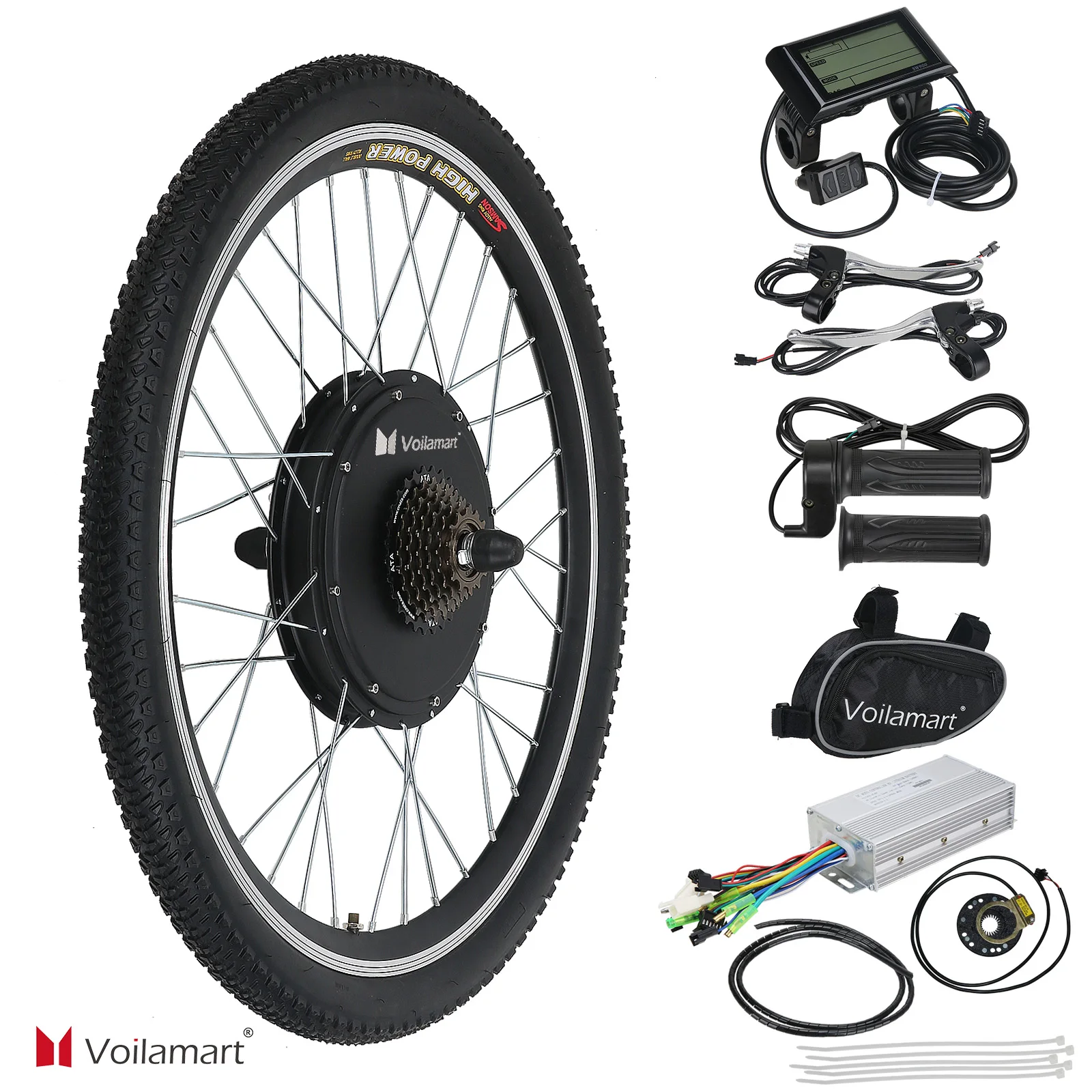 

Voilamart 48V 1000W eBike Conversion Kit 26inch Rear Hub Motor Wheel with LCD Display Electric Bike Kit Free Shipping From UK