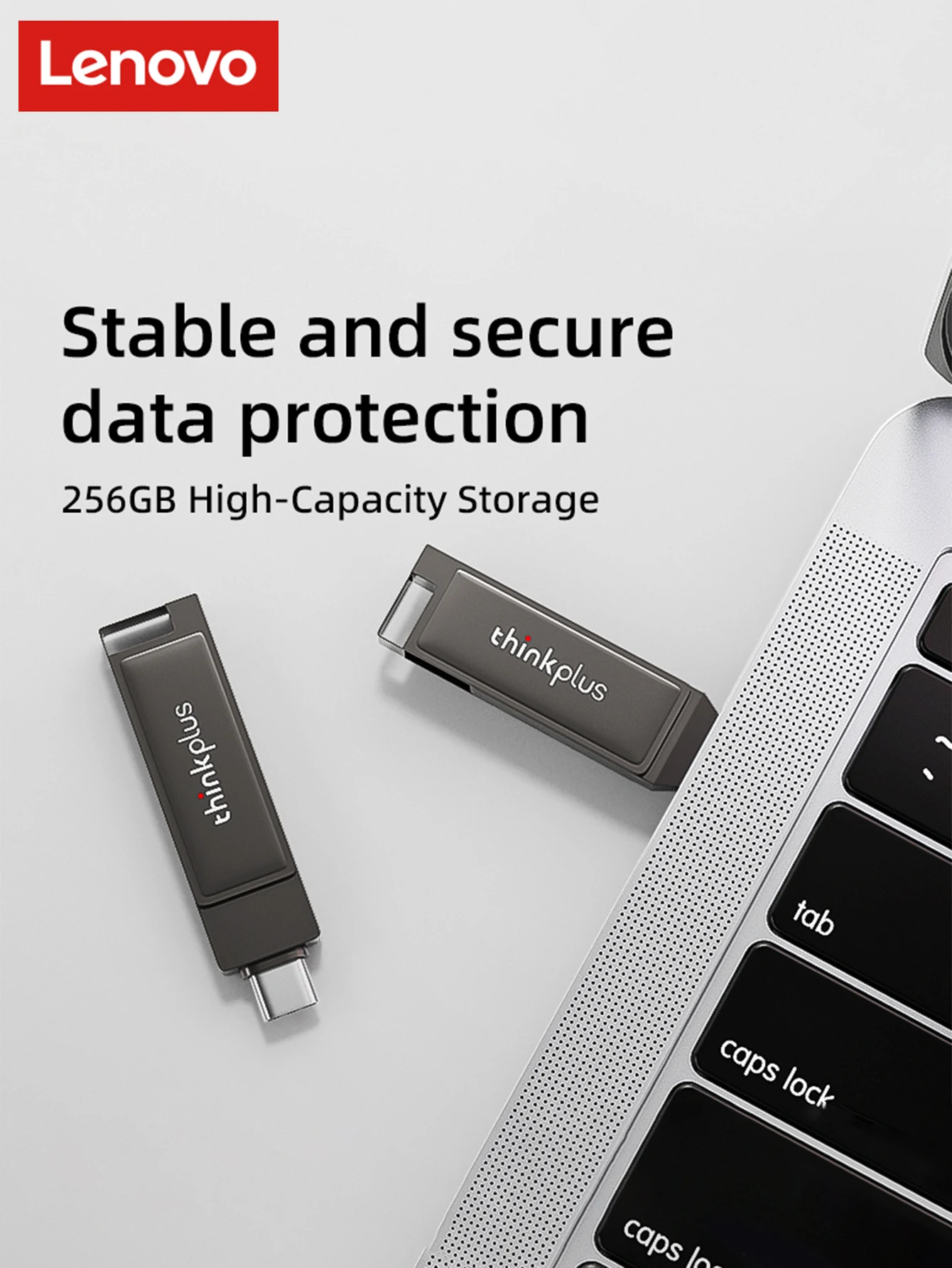 Lenovo увеличивает объем памяти с флеш-накопителем Thinkplus USB 3 2-32 ГБ 64 128 и 256 Гб!