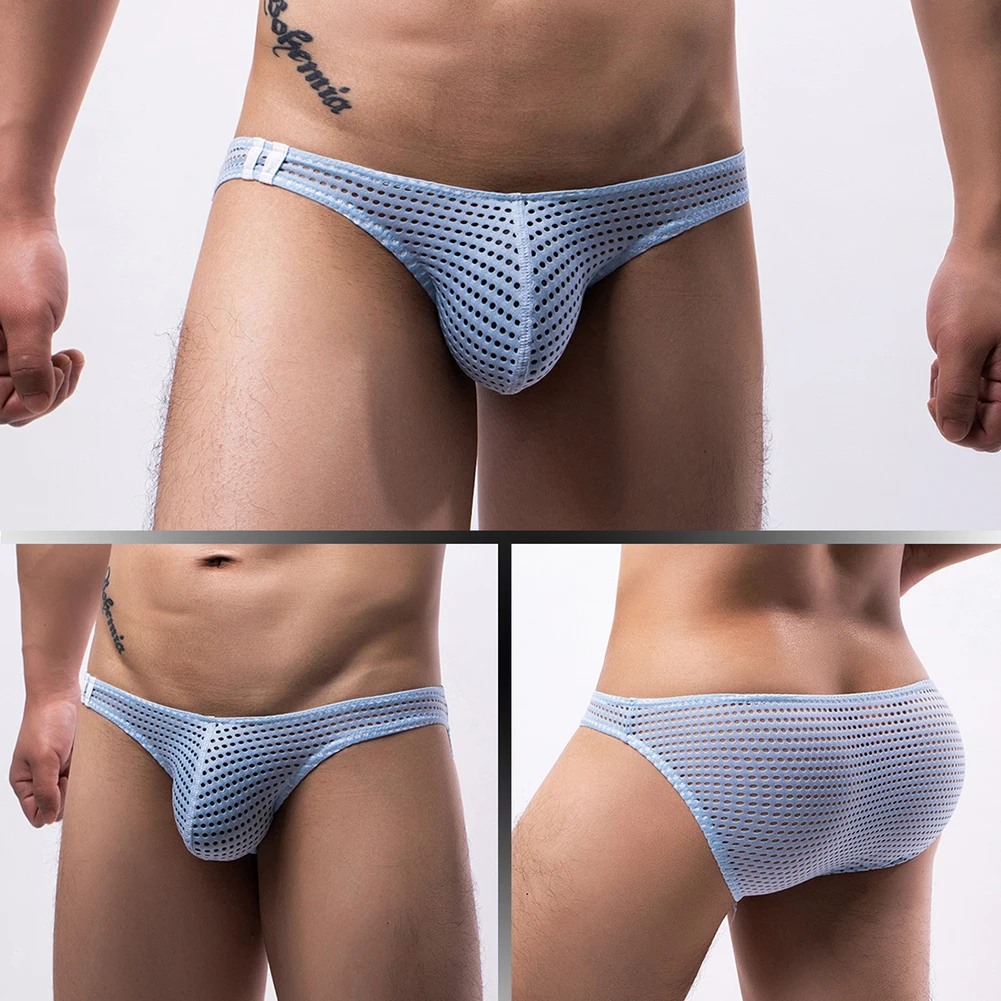 

Summer Men Sexy Breathable Bikini Pouch G-String Briefs Thong Lingerie Seamless New Youth Smooth Underwear Comfy Underpants