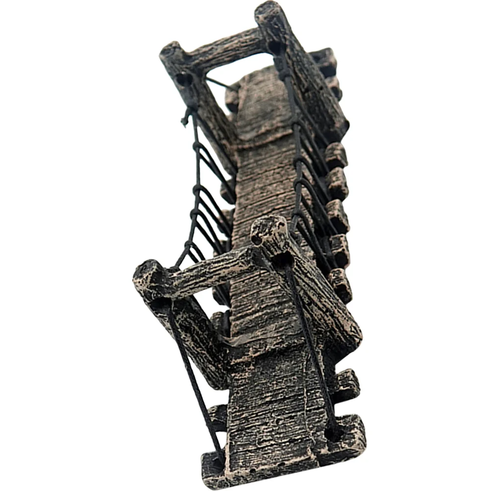 

Resin Rope Bridge Fish Tank Craft Decorations Glass Aquarium Ornament Fake Adorn Toy Container Underwater Supplies