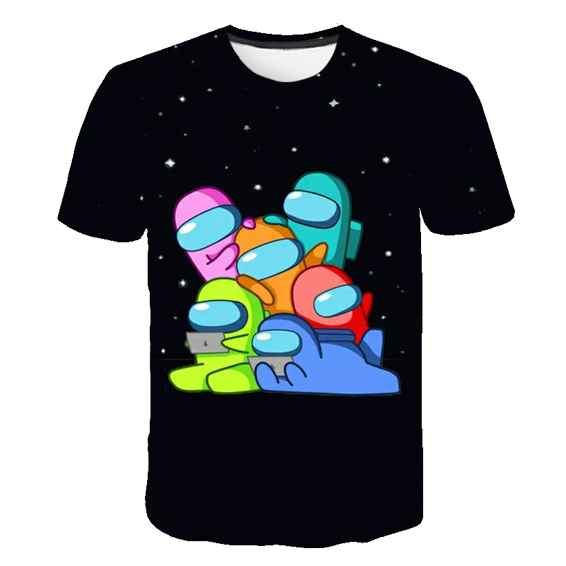 

Summer 3D Printing Round Neck Short Sleeves 4-14 Years Old Children's Cartoon Anime T-Shirts Boys Girls Casual Sports Tops