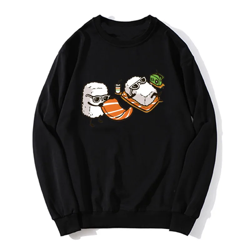 

Creative Cartoon Sushi Hoodie Men's Fashion Kids Funny Pullover Sweatshirts O-neck Cool Unisex Sweater Harajuku Streetwear