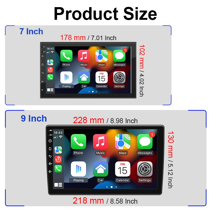 Hippcron carplay радио 2 Din IPS сенсорные экраны автомобильные радиоприемники с