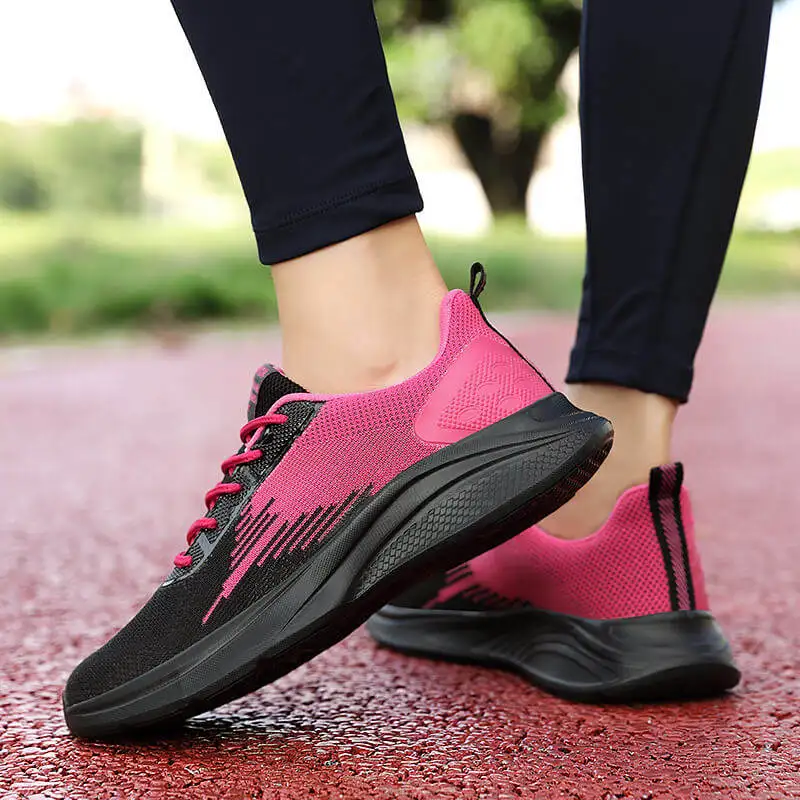 

Black Woman Sneakers Trainings Women's Sport Shoes On The Platform Anti Slip Running Girl Sports Shoes For Women Brands Tennis