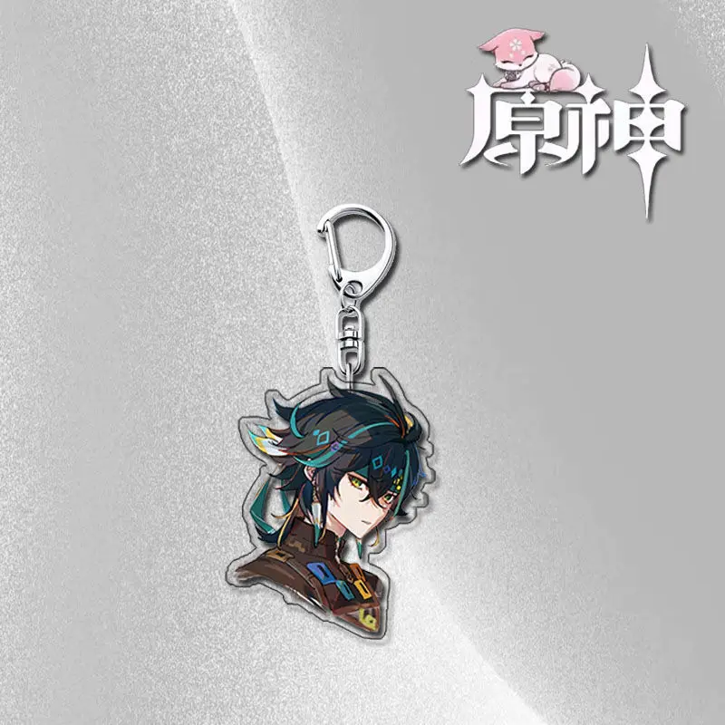 Genshin Impact Chasca Ororon акриловый кулон аниме брелок акриловые брелки металлический