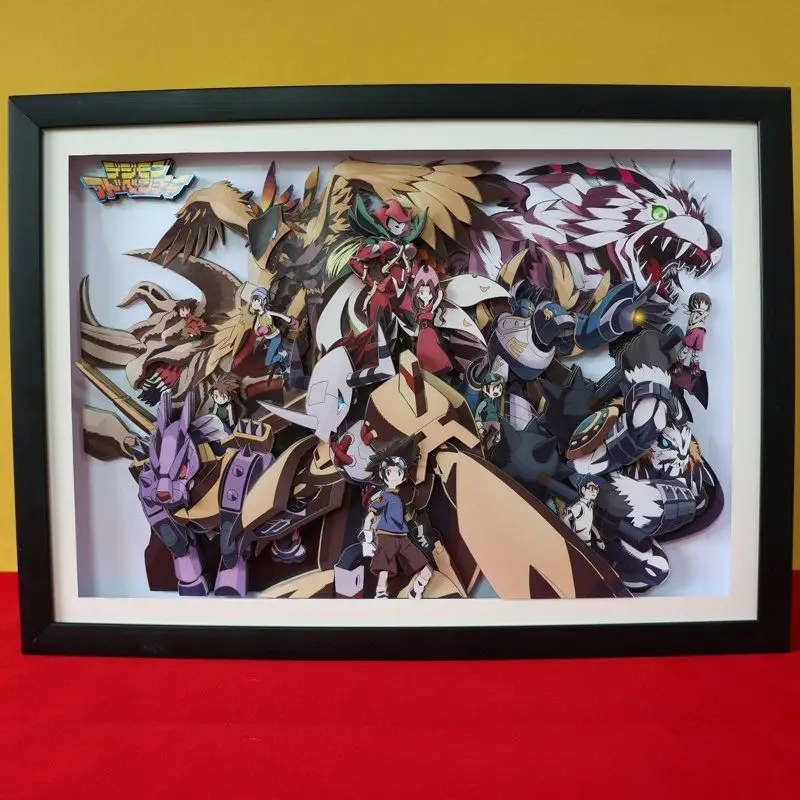 

Digimon three-dimensional painting hand-cutting craft living room porch bedroom decoration painting for boyfriend gift