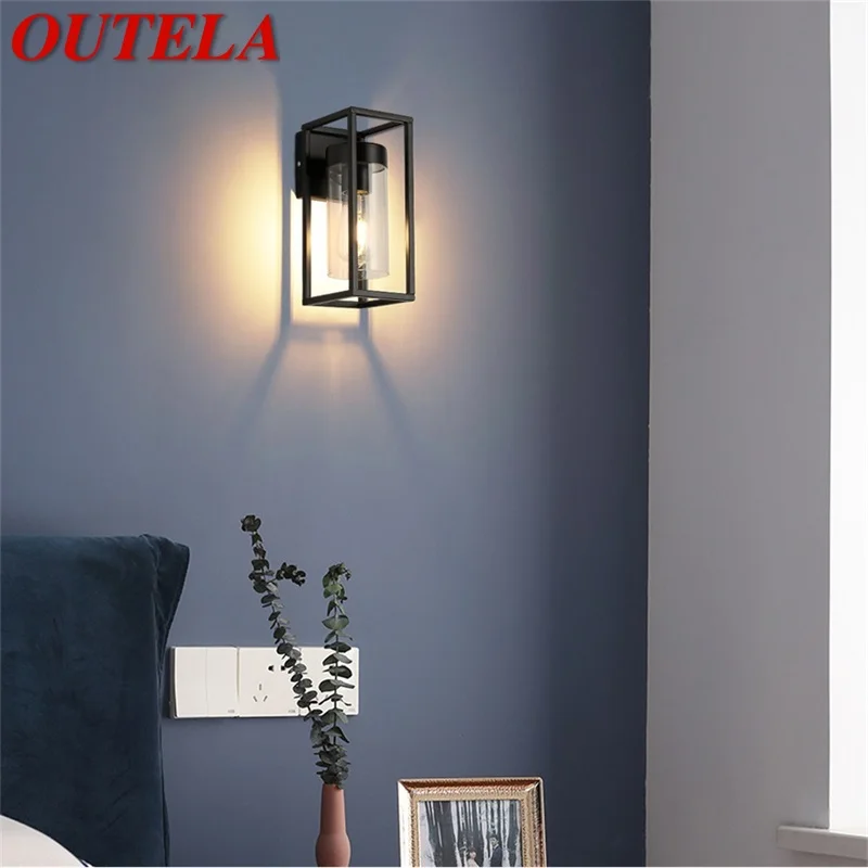 

OUTELA American Style Wall Light Industrial Retro Design LED Bedroom Loft Indoor Fixtures Lamp