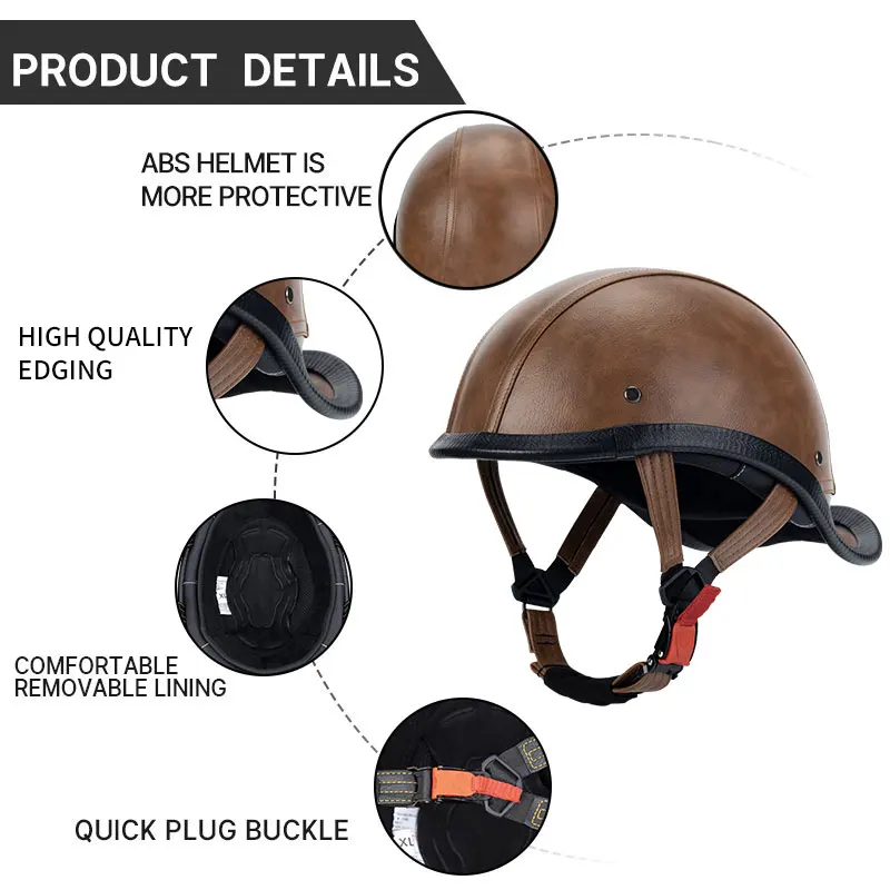 Бейсболка для мотошлема стиль кафе Racer чоппер самокат твердая Защитная шапка