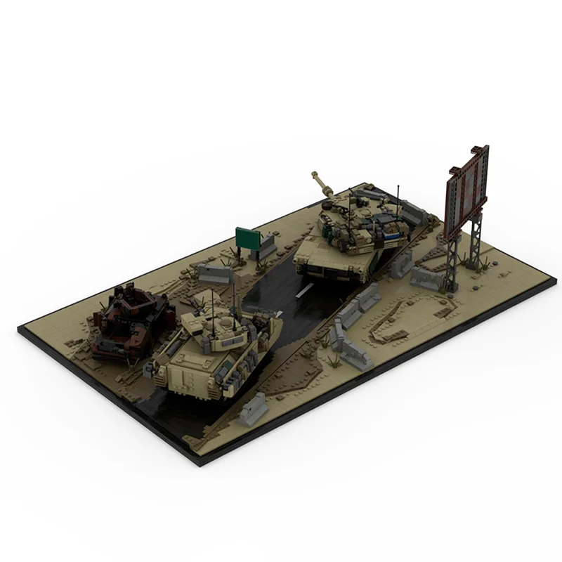 3491 шт. Moc Iraqi Freedom Bundle Модель Строительные блоки M1A2 M2A2 M1151 DIY Креативные военные