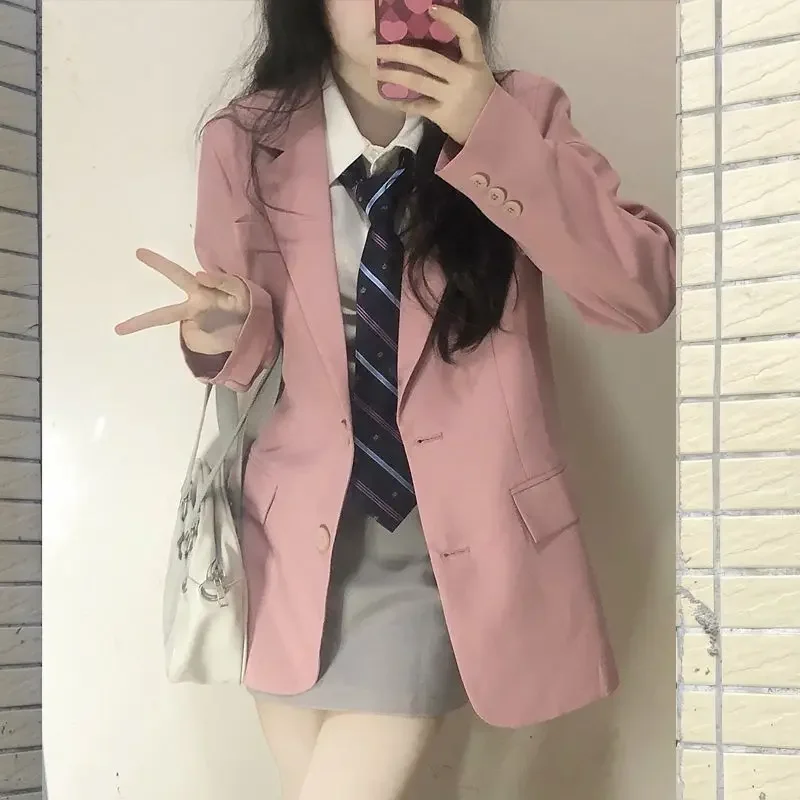Пиджак Insozkdg Женский маленький жакет в студенческом стиле элегантный