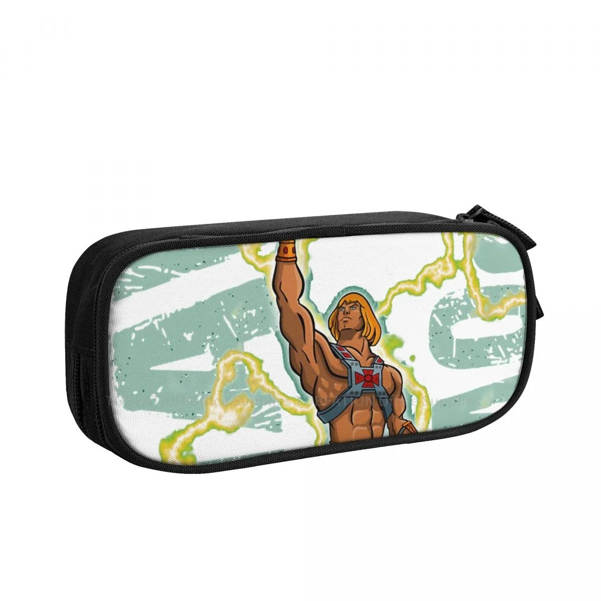

Pencase He Man and The Masters of The Universe Pencil Bag Girls Boys School Storage Supplies Large Capacity Double Zipper