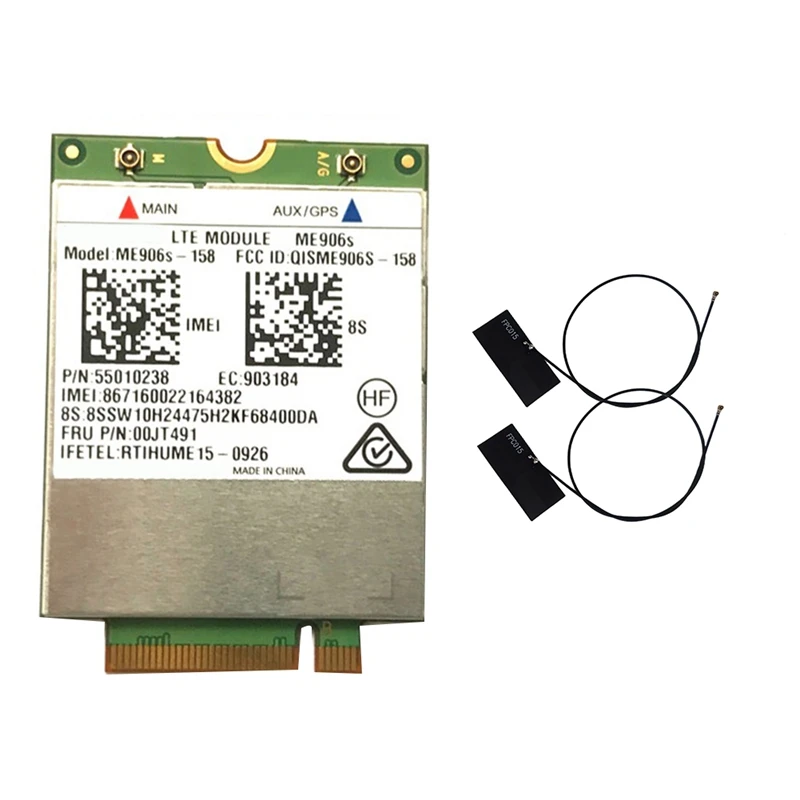 Антенна ME906S-158 00JT491 4G карта ME906S Wifi + 2X антенны для Thinkpad L460 T460P T560 X260 P50S L560 X1 YOGA CARBON