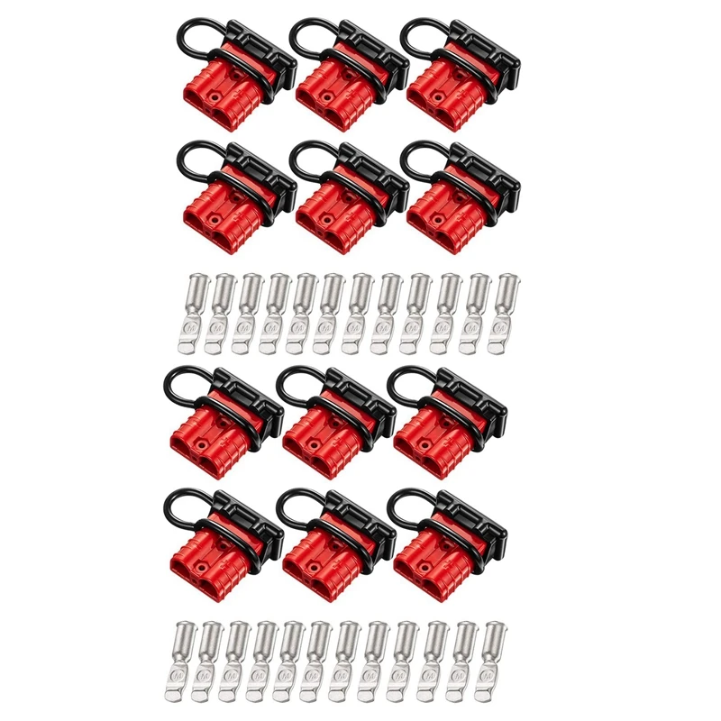 

12Sets 6-10 Gauge Battery Quick Connector 50A 12-36V Battery Quick Disconnect Wire Harness Plug Kit Battery Quick Plug A