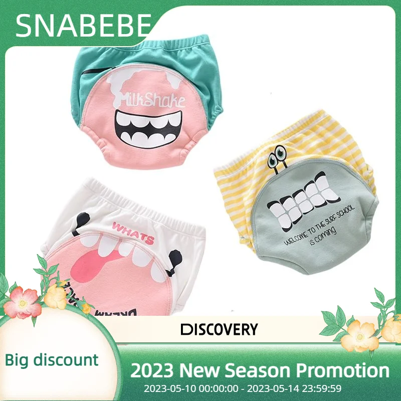 

Babies Cloth Diaper 3Pcs Reusable Cotton Medical Training Panties Unisex Waterproof Large Water Storage High-quality Cure Shorts