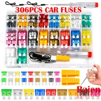 306pcs car fuse amplifier with box clip combination car blade fuse set with inspection circuit electric pen 5a10a15a20a25a30a35a