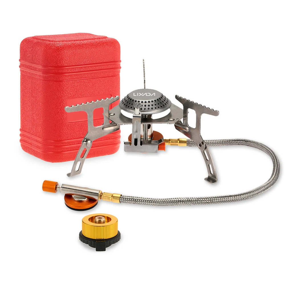 

3000W Lixada Outdoor Gas Stove Folding Electronic Gas burner Camping Equipment Gas Stove Cooking Hiking Portable Cookware 캠핑용품