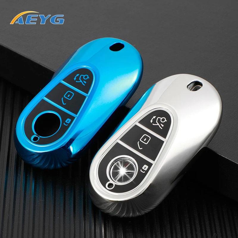 

TPU Car Remote Key Case Cover Shell Fob For Mercedes Benz C S Class W223 S350 S400 S450 S500 C200 C260 W206 C300 Key Protector