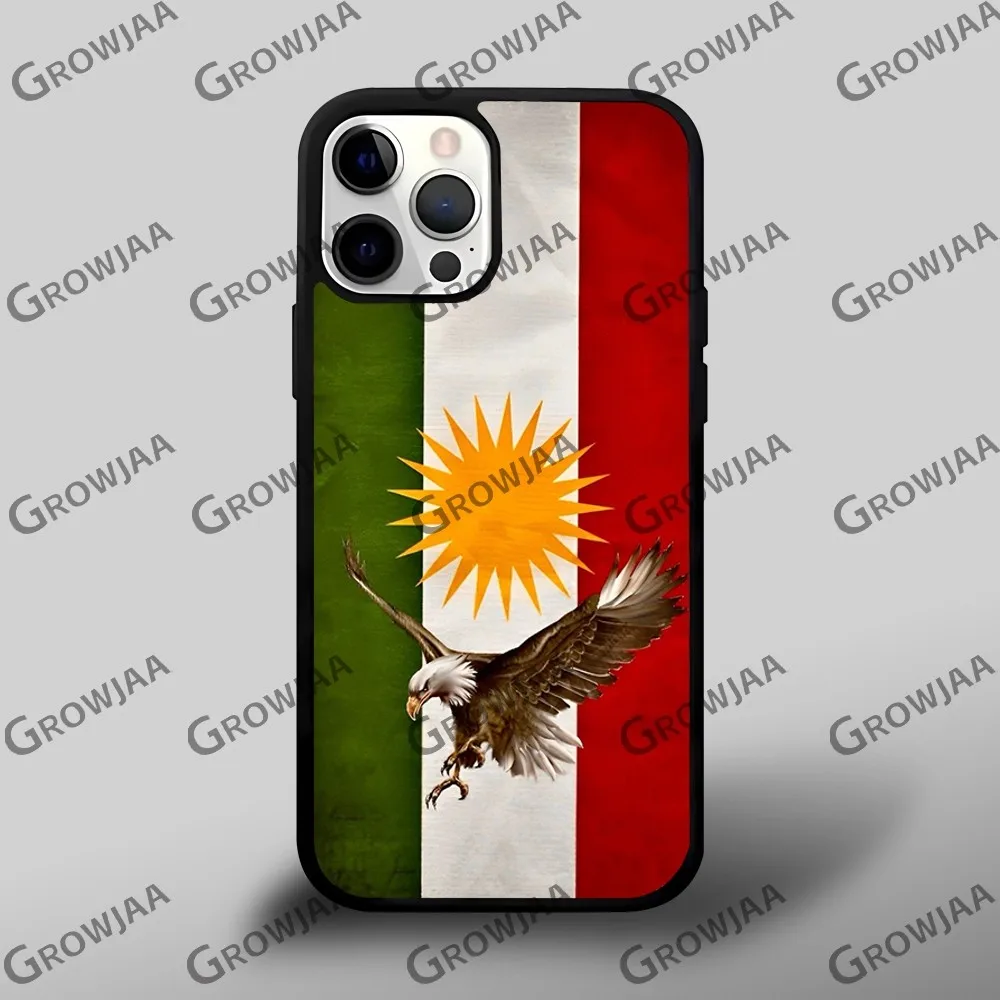Жесткий чехол K-Kurdistan с флагом для телефона iPhone 16 15 14 13 12 11 Pro Xs Max Mini Plus