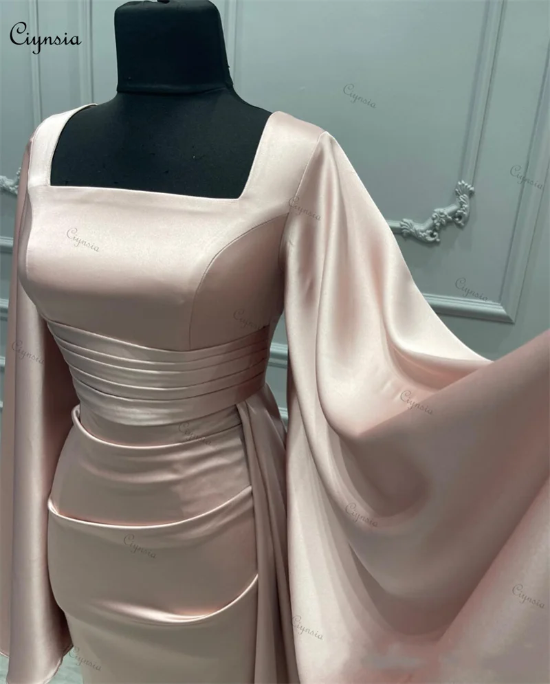 Ciynsia Элегантные Роскошные вечерние платья Дубая для женщин 2024 атласные