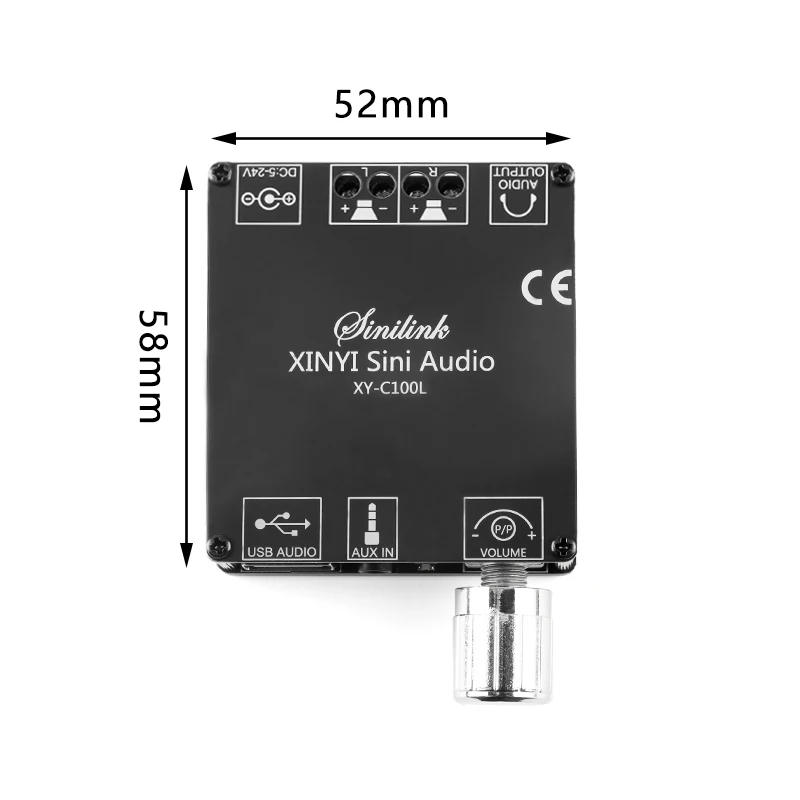 2*100 Вт Bluetooth 5 0 плата цифрового усилителя мощности AUX динамик 2 CH стерео домашняя