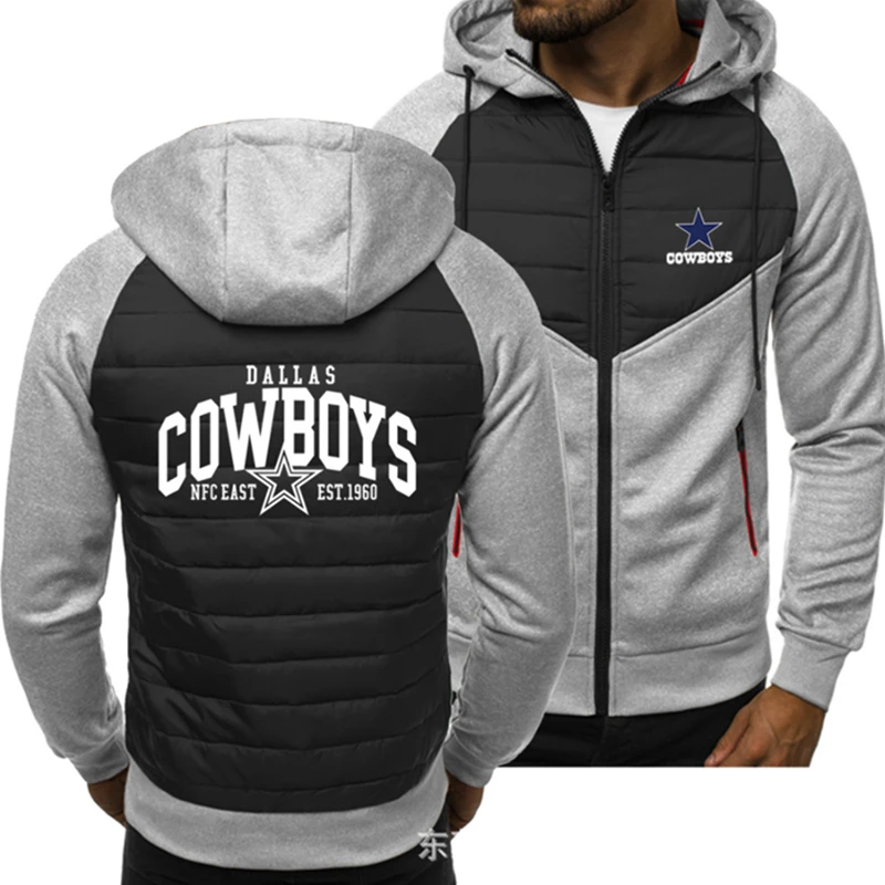 

Spring and autumn Hoodie men's COWBOYS logo car animation fun printing high quality cotton men's Jacket Hoodie hip hop casual