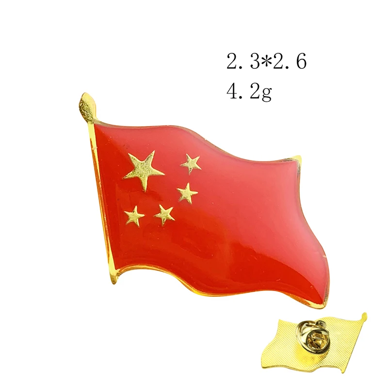 Брошь в виде флага китайской карты с изображением председателя Мао брошь
