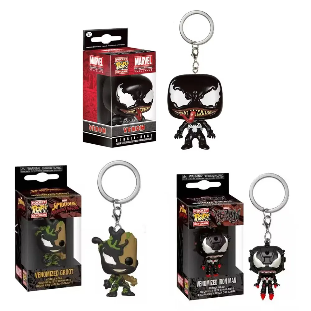 Брелок Funko Pop Marvel Venomized Groot Venomized Iron Man | AliExpress