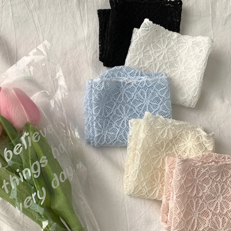 Летние дышащие женские носки однотонные ультратонкие сетчатые кружевные