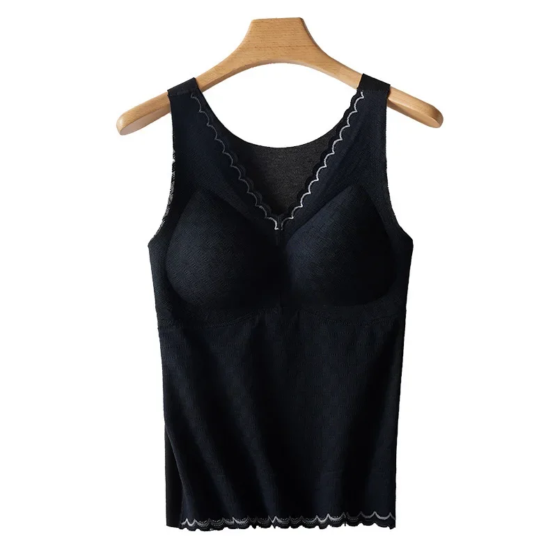 Осень-зима 2023 новый женский утолщенный топ на флисовой подкладке из шнурка с