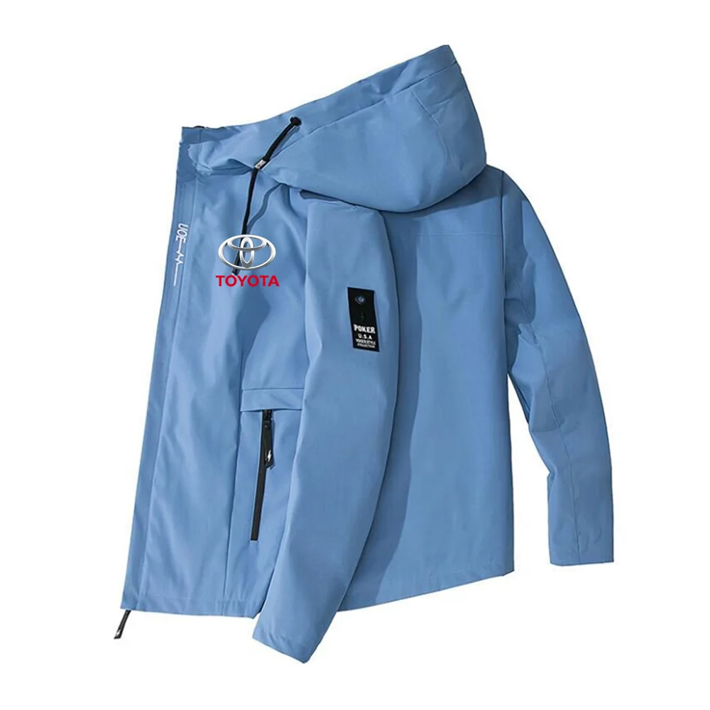 

2022 New Spring Autumn Men's Toyota Print Casual Jacket Large Korean Hooded Fashion Sports Trend Men's Top M-5XL