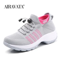 fashion girls sneakers ladies outdoor breathable comfortable walking sock shoes plus size 35 45