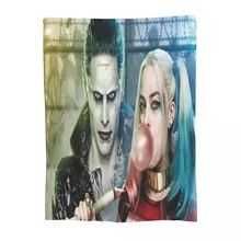 Couverture de flanelle à motif de clown et loli, portable, pour la maison et le bureau  (1)