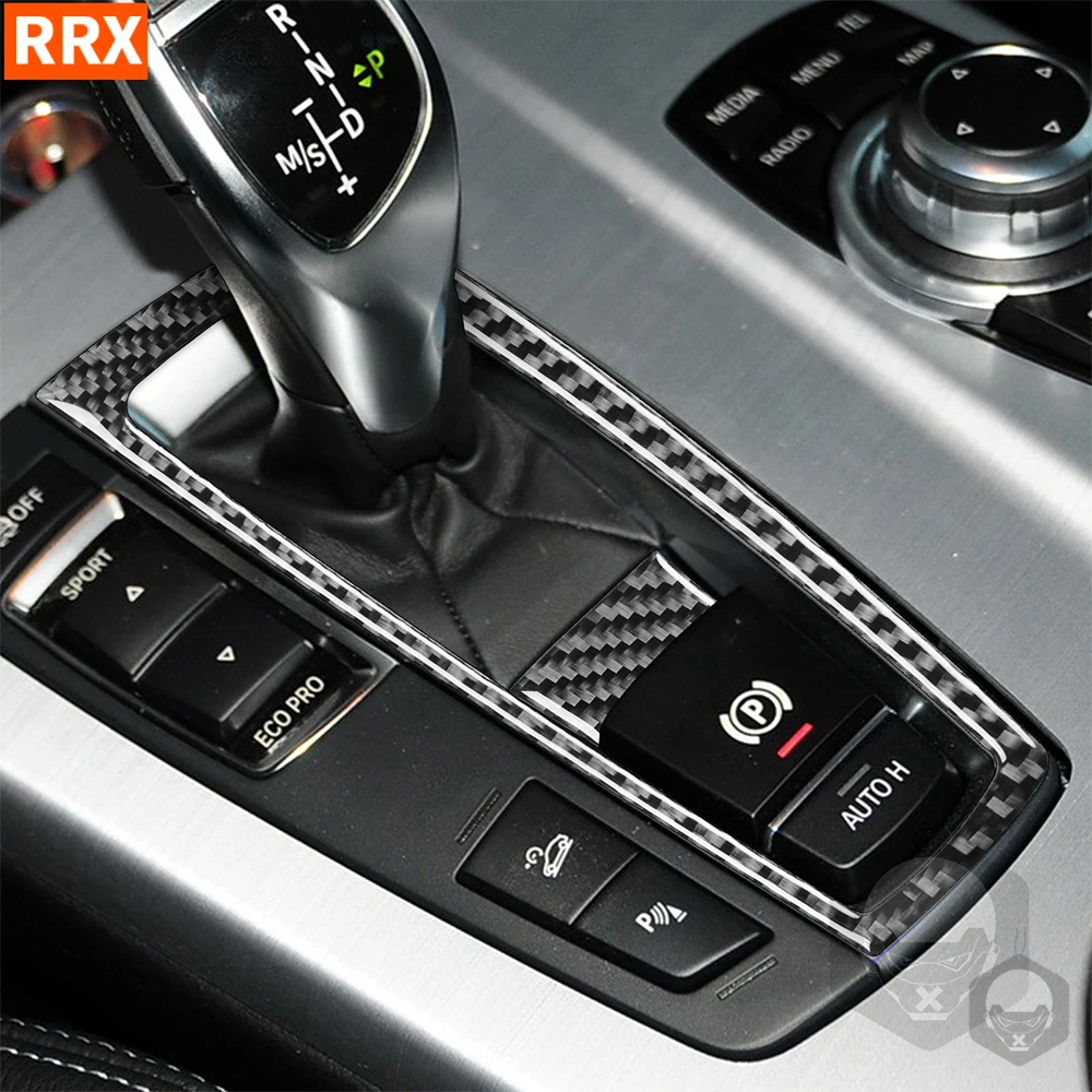 

For BMW X3 F25 2011-2017 X4 F26 2014-2017 Gear Panel Electronic Handbrake Sticker Cover Trim Carbon Fiber Decorate Accessories