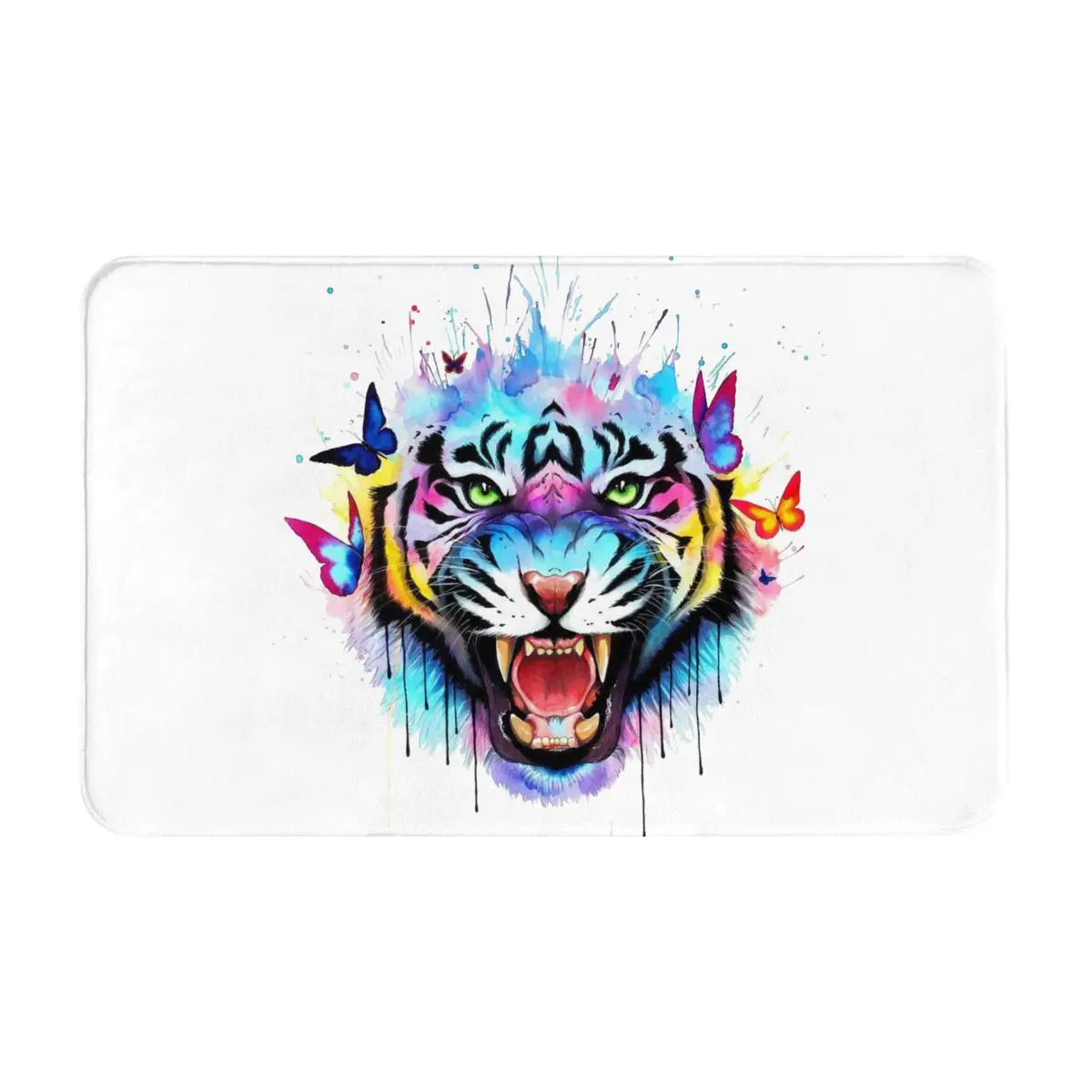 

Animal Tiger Bath Door Home Kitchen Toilet Mat Carpet On The Floor Thick Warm Decorate Super Absorbent Dirty Resistant Easy Care