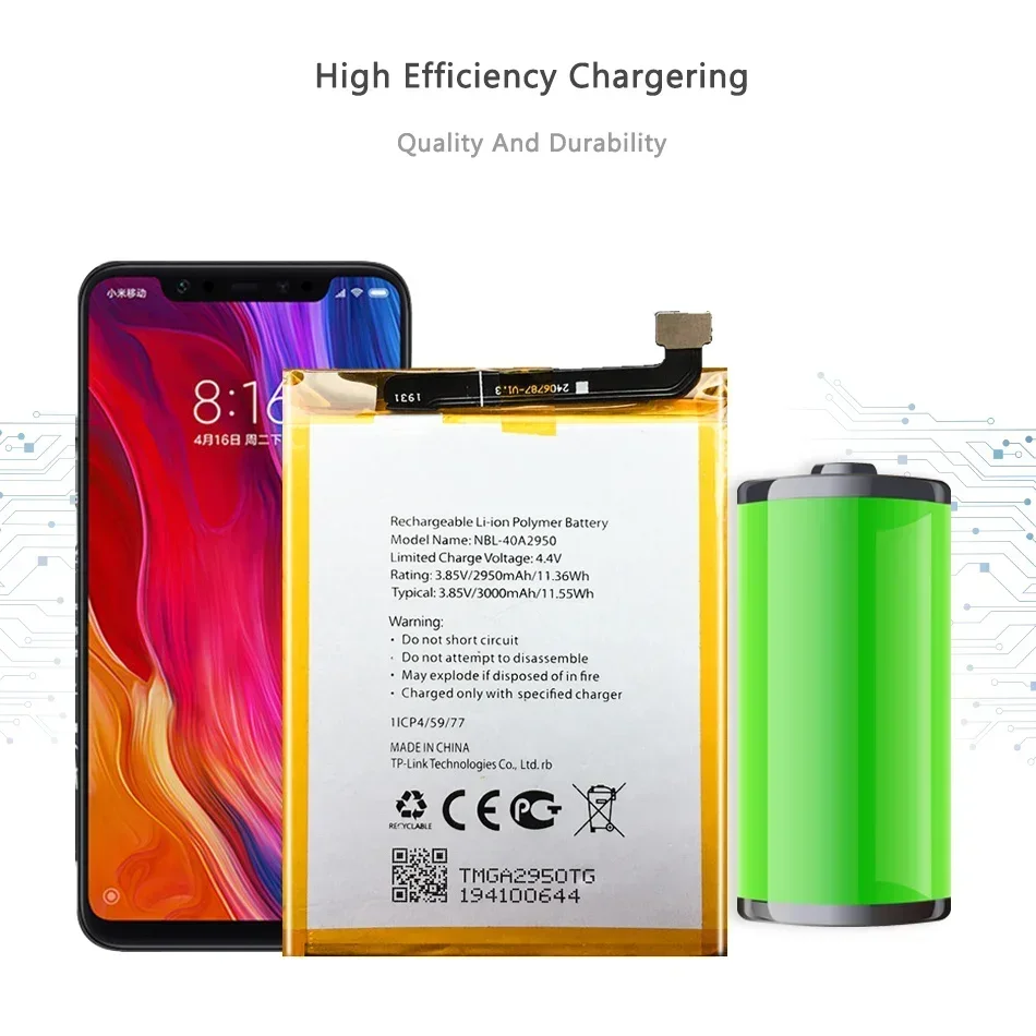 NBL-40A2950 Аккумулятор для мобильного телефона TP-link Neffos C9s TP7061C TP7061A/C9 MAX C9MAX TP7062A НОВЫЙ