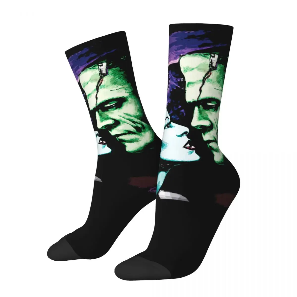 

Bride Frankenstein Monsters In Love Socks Men's Women's Happy Horror Movie Socks Crazy Spring Summer Autumn Winter Socks Gifts