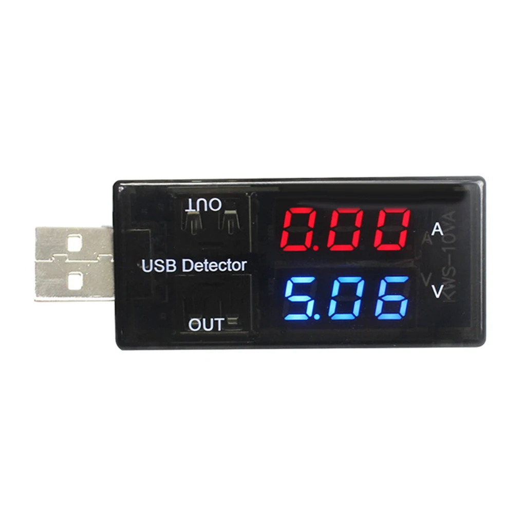 

USB-тестер с двойным дисплеем, цифровой вольтметр постоянного тока, детектор напряжения, индикатор заряда, измеритель тока и мощности