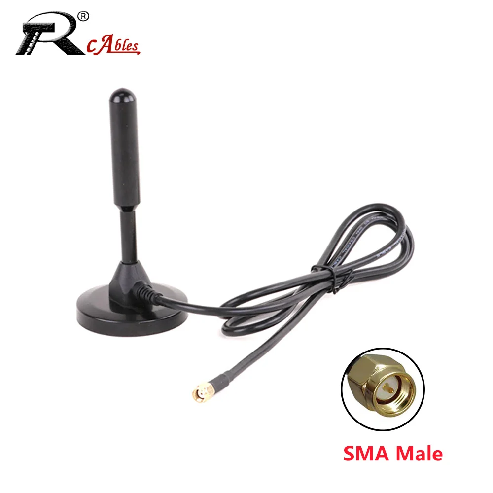 Omnidirectional Lora Module 433 MHz Antenna Magnetic Suction Cup DTU Wireless Outdoor Water Meter 28DB High Gain 1M RG58 Cable