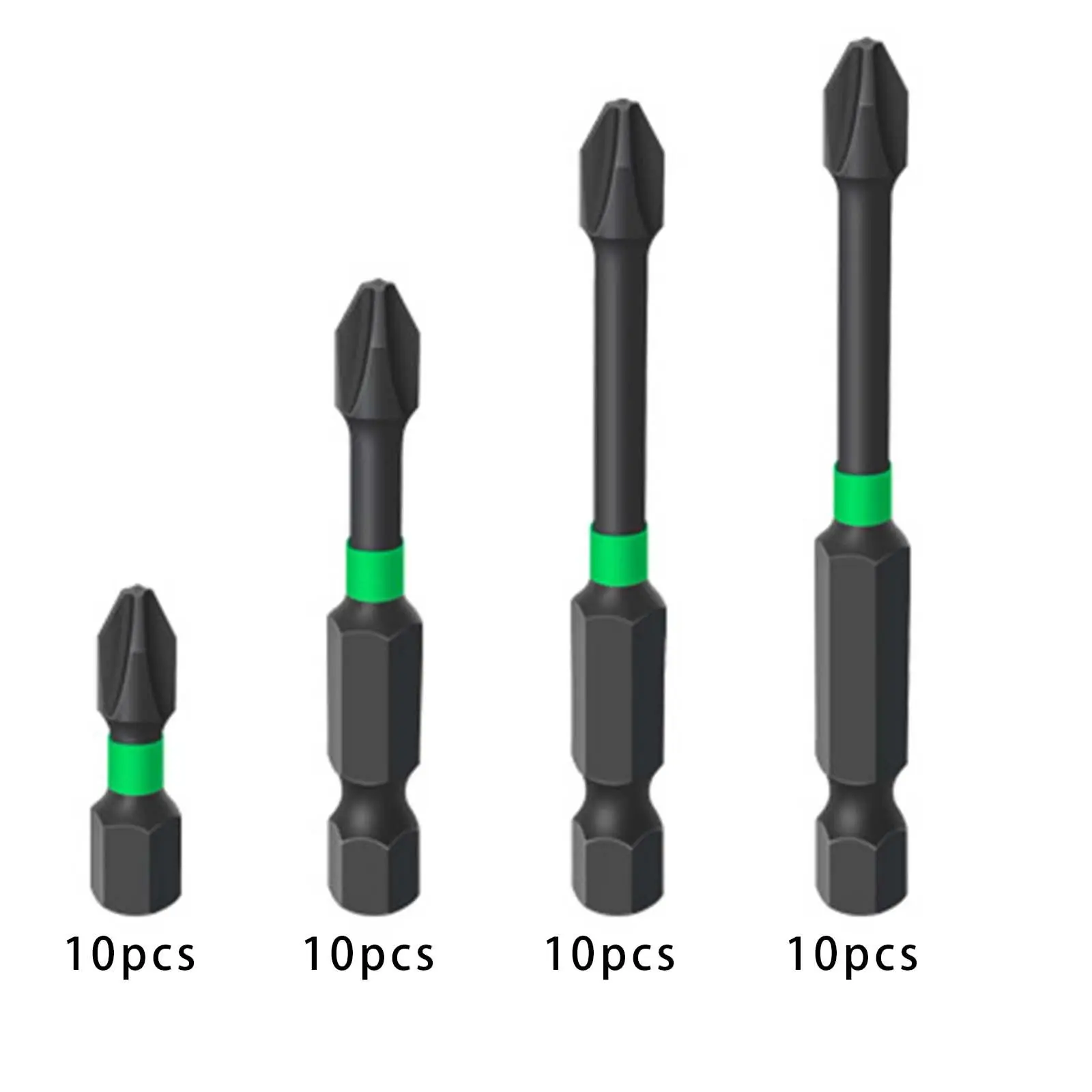 

10Pcs Magnetic Screwdriver Bits Wear Resistant Portable Cross Driver Bits for Automobiles Maintenance Woodworking Appliances