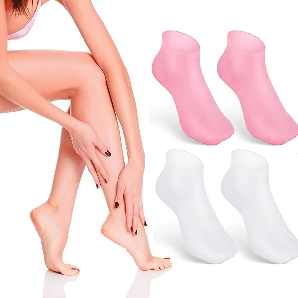

Silicone Moisturizing Spa Gel Heel Socks Foot Care Socks Cracked Dead Skin Remove Protector Pain Relief Pedicure Tools