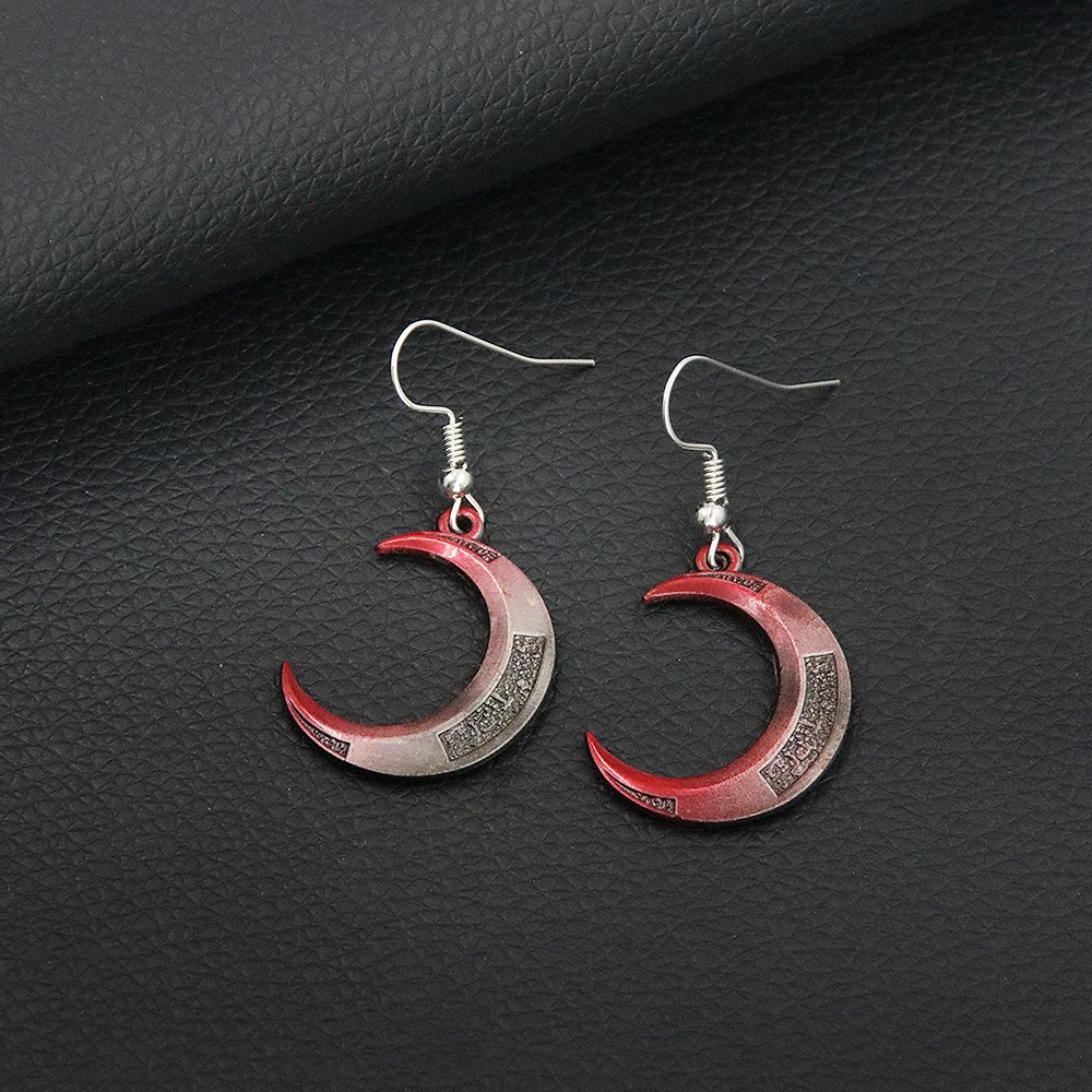 

Moon Knight Cosplay Earrings Supeohero Marc Spector Necklace Earring For Women Men Party Jewelry Accessories Gift