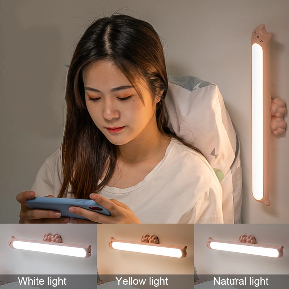 

Hanging Magnetic Night Light Rechargeable Eye Protection Table Lamp Cabinet Light LED Rechargeable Portable Lights