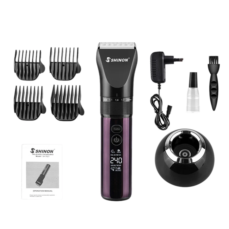 

Hot TOD-Shinon Cordless & Rechargeable Hair Trimmer Clipper Set Hair Beard Cutting Machine Kit Eu Plug