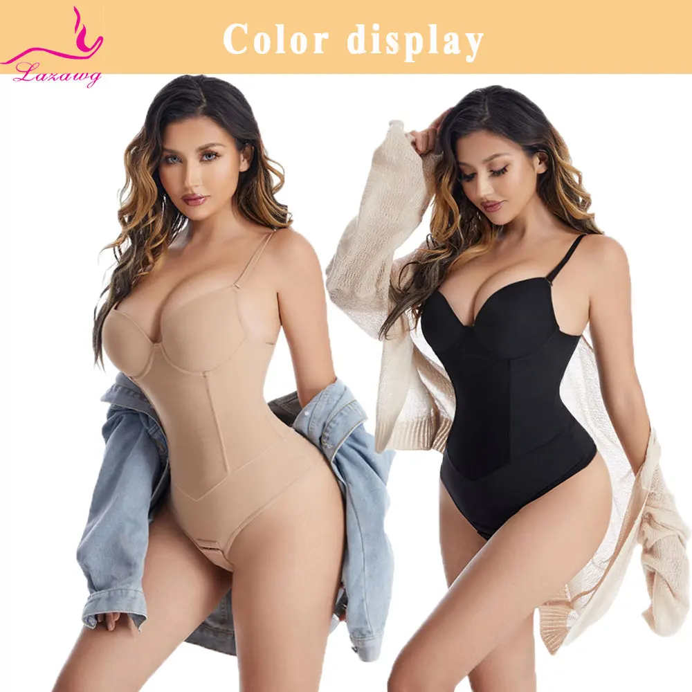 LAZAWG Bodysuit Shapewear for Women Slimming Flat Belly Vest Seamless Body Shaper Waist Trainer Underwear Tummy Control panties