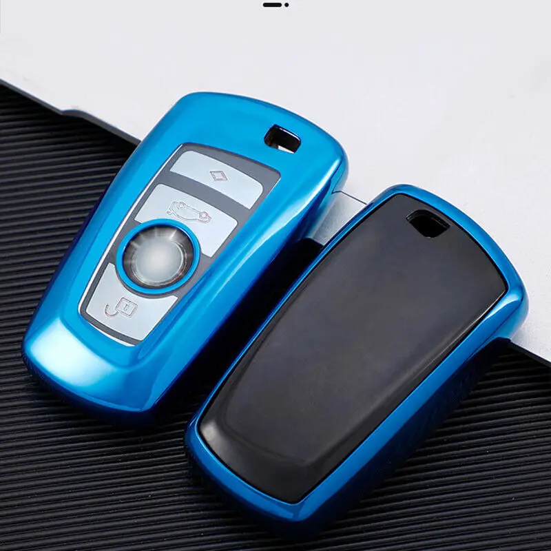 

Синий чехол для автомобильного ключа чехол для ключа для BMW X3 X4 X5 X6 3 4 5 6 7 серии F10 F30